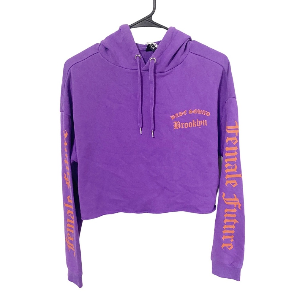 Purple cropped sweater